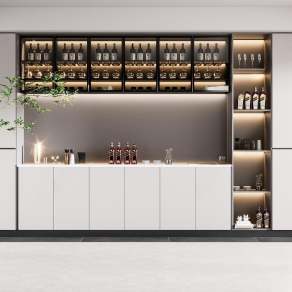 现代酒柜3D模型下载